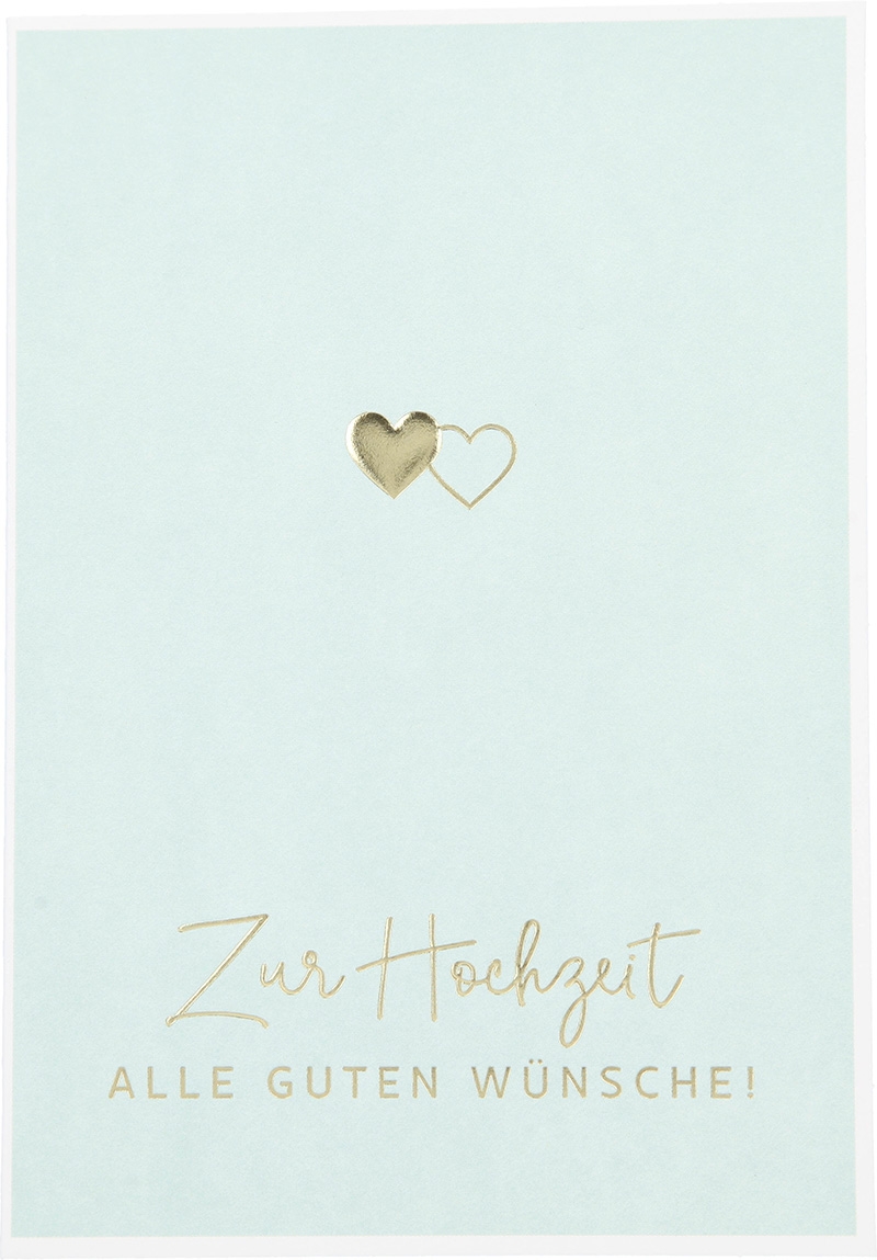Besonders schön Klappkarte mit Naturpapier-Umschlag - 031 - "Zur Hochzeit Alle guten Wünsche!"