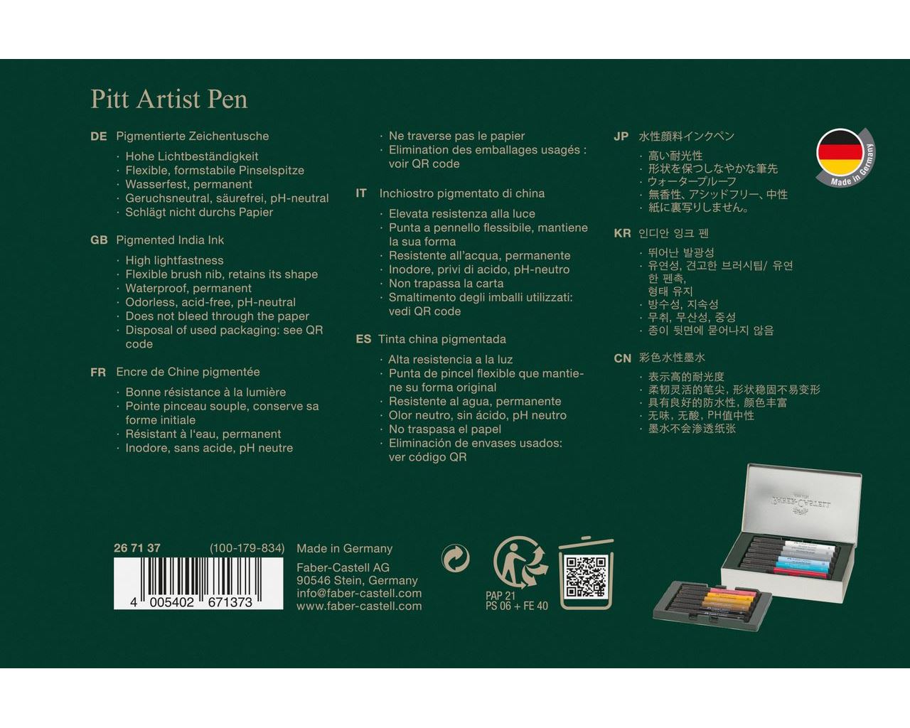 Faber-Castell Tuschestift - Pitt Artist Pen - Geschenkset 12-teilig - London