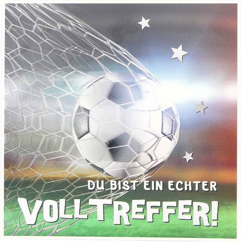 3D Musikkarte quadratisch - 022 - "Du bist ein echter Volltreffer!"