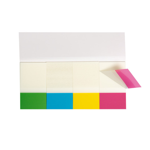 Q-CONNECT Haftmarker, 4x40 Blatt, 25x45mm, transparent