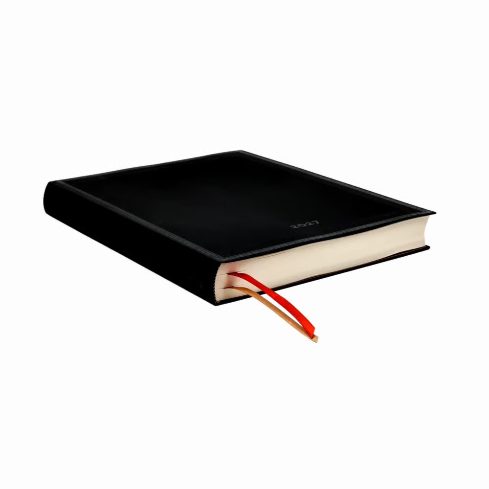 Paperblanks 2027 Black Edition Schlicht Softcover Ultra Tagesüberblick 12-Monatskalender