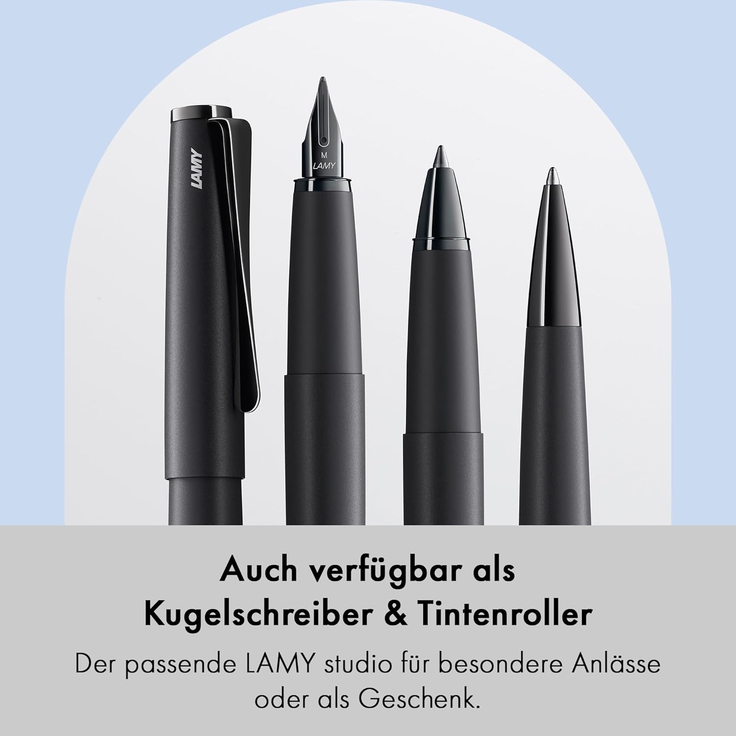 Lamy Studio 066 Füllfederhalter - LX All-Black - Feder: B - inkl. Tintenpatrone
