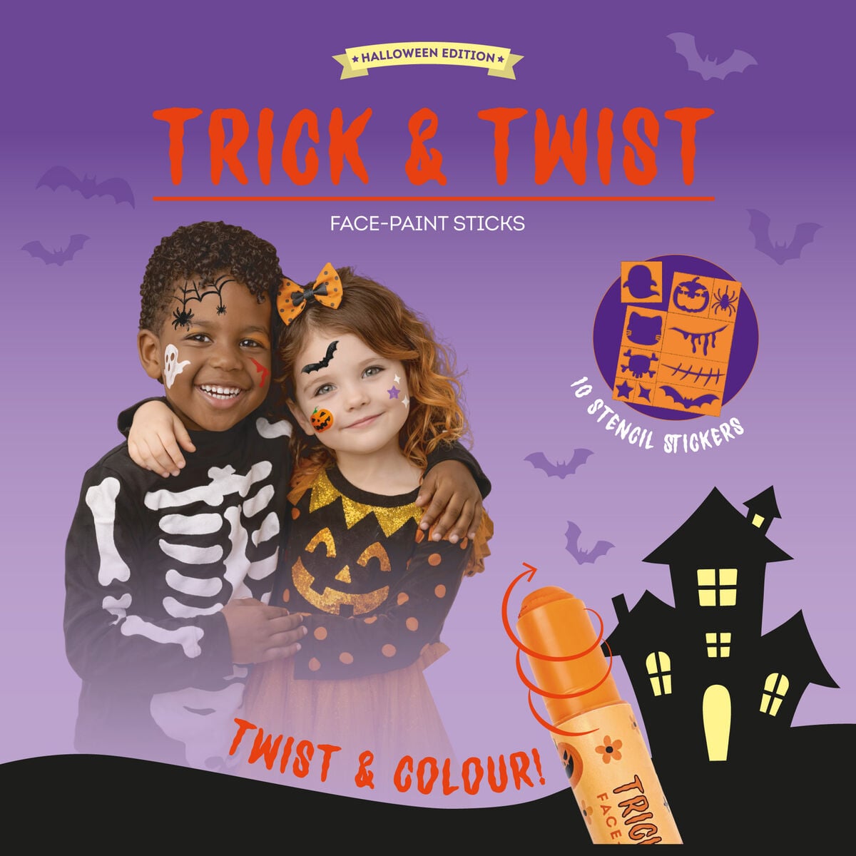 Legami Set mit 6 Schminkstiften - Trick & Twist - Halloween