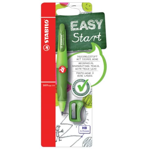 STABILO Druckbleistift EASYergo 3.15, Rechtshänder, Farbe: Grün