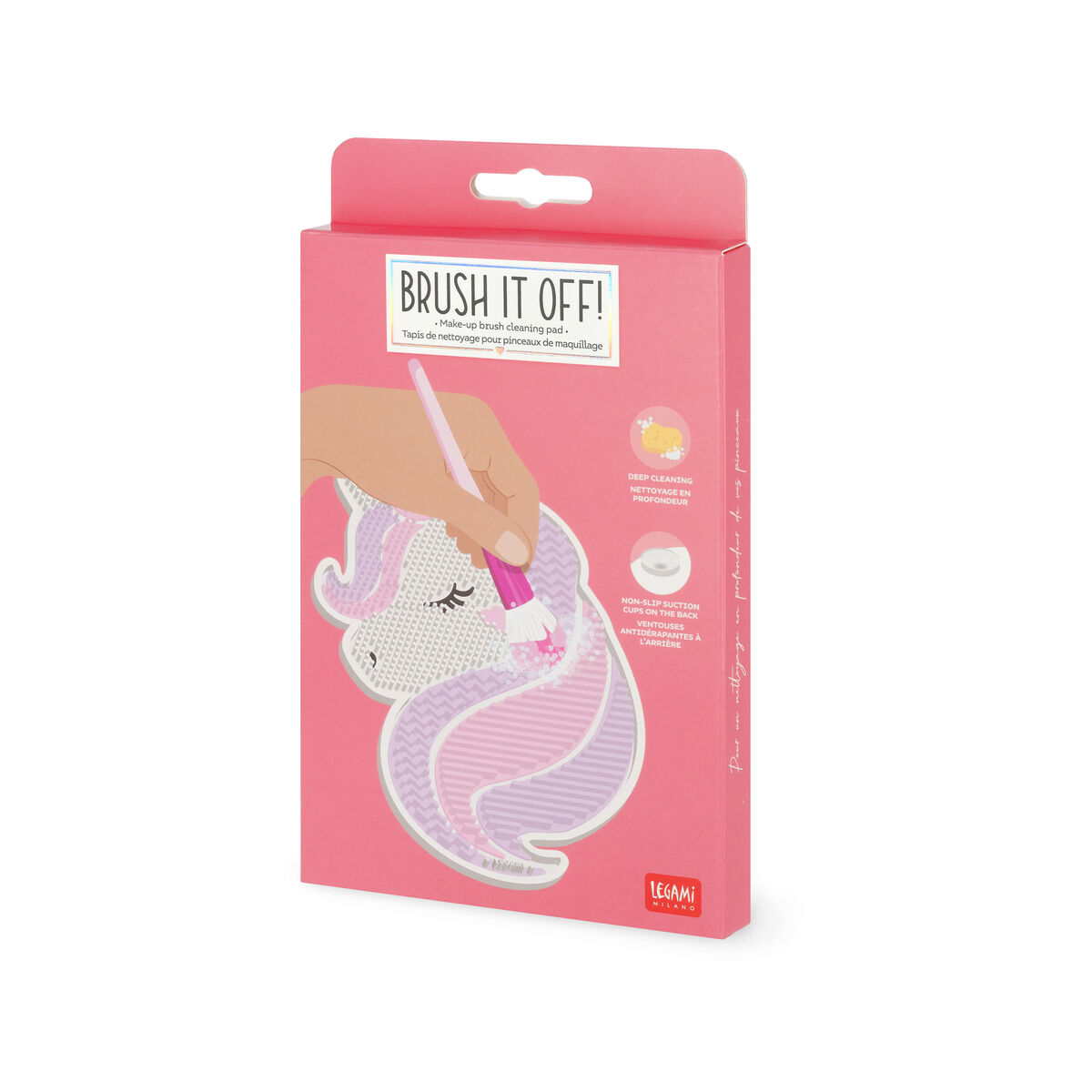Legami Reinigungspad für Make-Up-Pinsel - Brush it Off!! - Einhorn