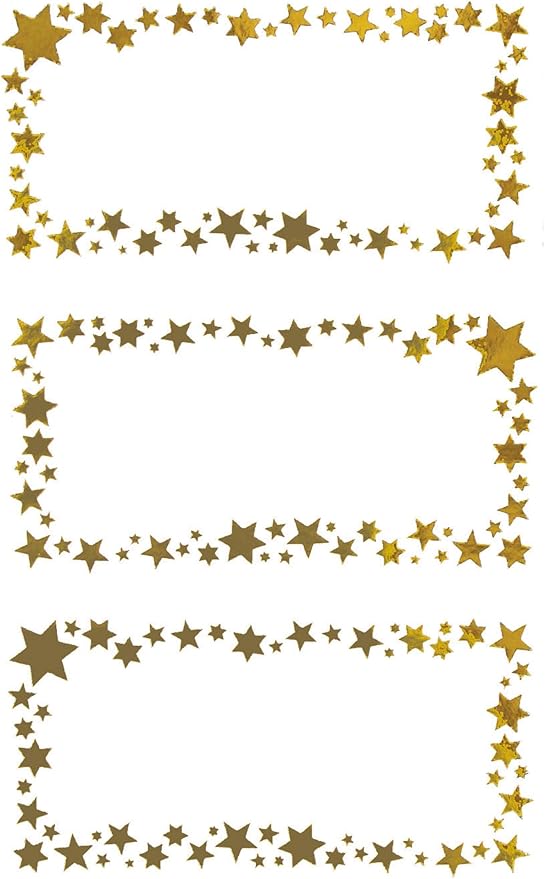 Avery Zweckform 52622 Weihnachtssticker - Goldprägung - Sterne