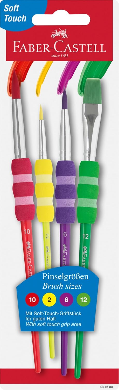 Faber-Castell Pinsel mit Softgriffstück (4er-Set)
