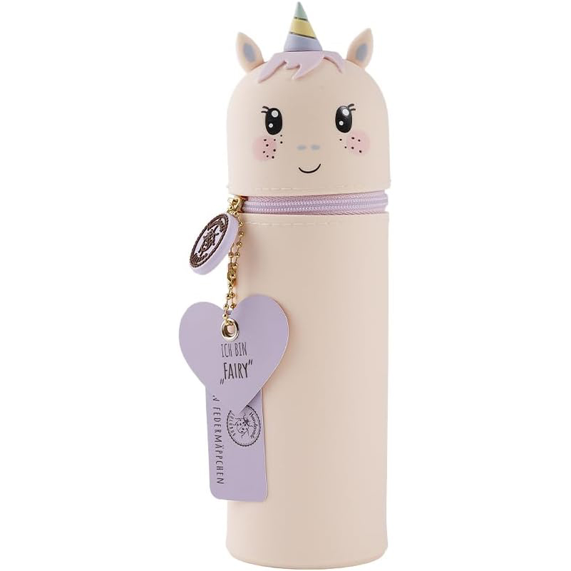 Lulubug Silikon - Federmäppchen - Motiv: Einhorn Fairy