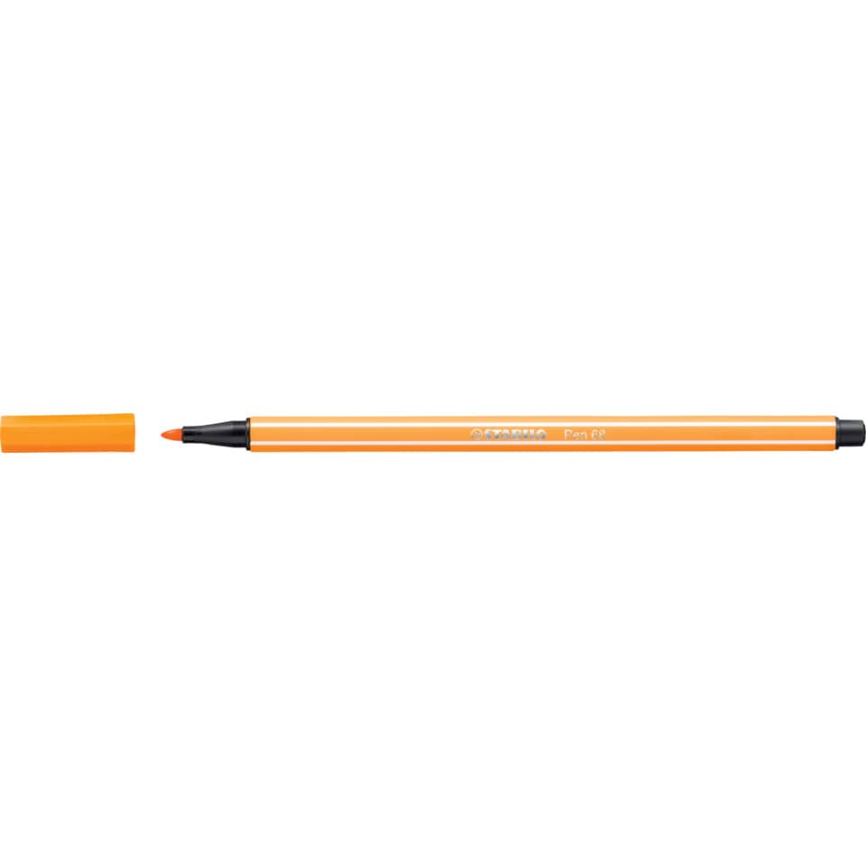 STABILO Filzstift Fasermaler Pen 68,  1mm, 68/54. Farbe: orange