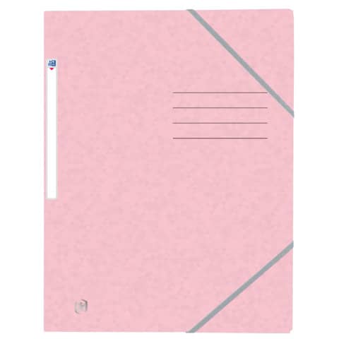 OXFORD Eckspanner Top File+, A4, Karton, pastellrosa