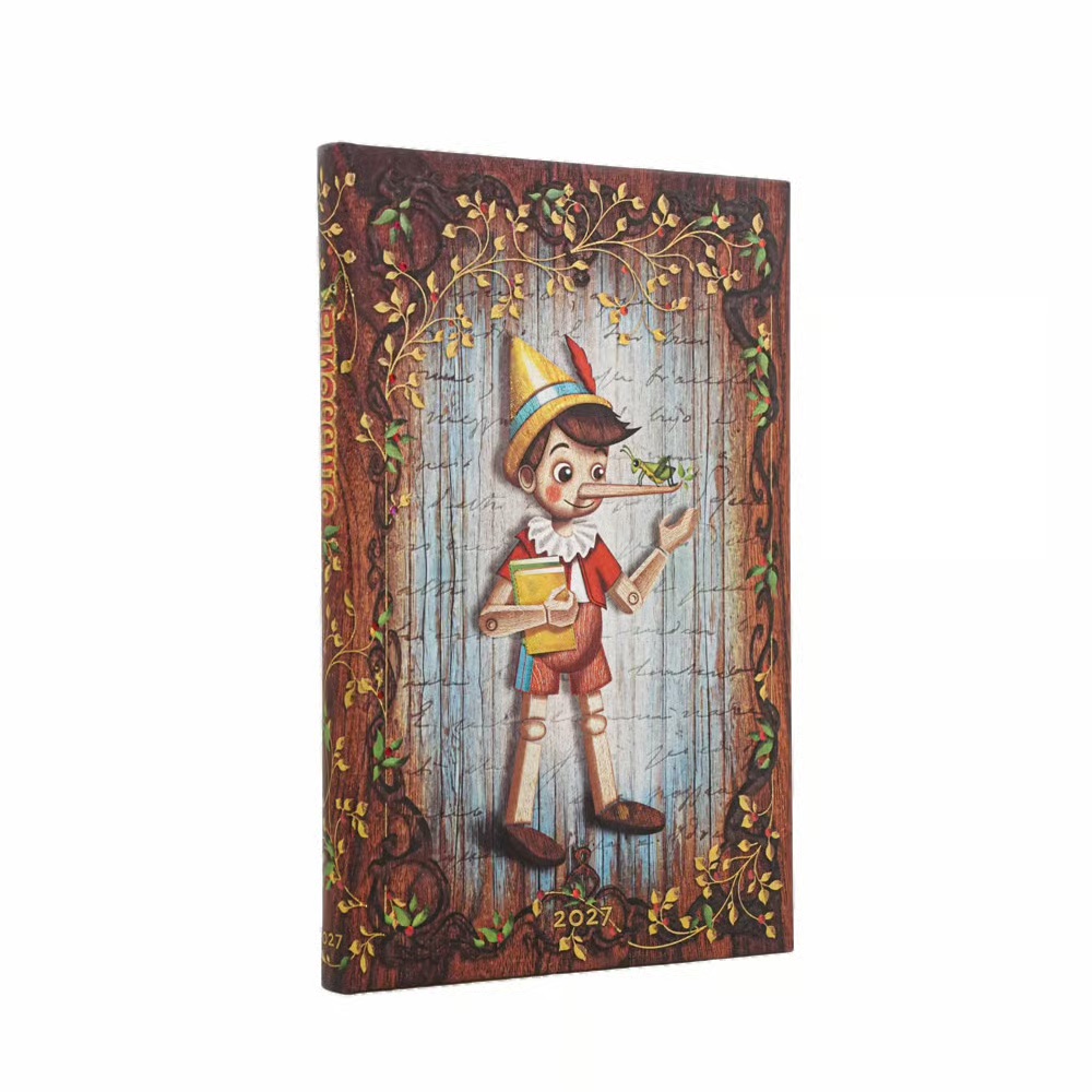 Paperblanks 2027 Carlo Collodi, Pinocchio Hardcover Maxi Vertikal 12-Monatskalender