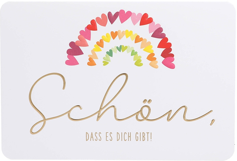 Kunterbunt Klappkarte 016 - Schön, dass es dich gibt! Kunterbunt Klappkarte 016 - Schön, dass es dich gibt!