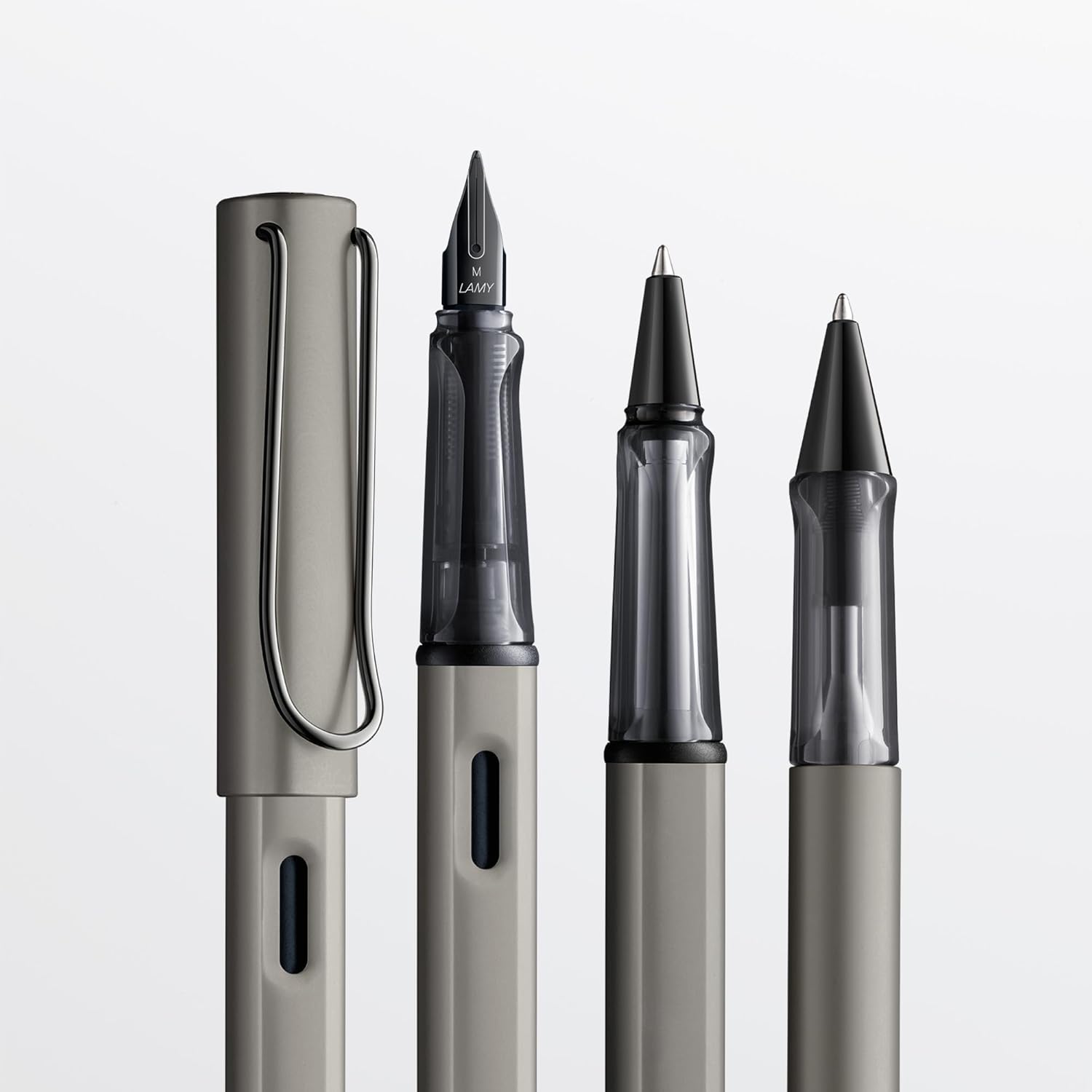 Lamy Lx edler Füllhalter aus Aluminium, Ruthenium Farbe, Feder M, inkl. Tintenpatrone