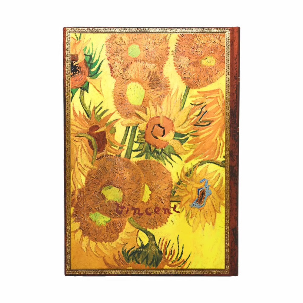 Paperblanks 2027 Van Gogh, Sonnenblumen Hardcover Grande Vertikal 12-Monatskalender