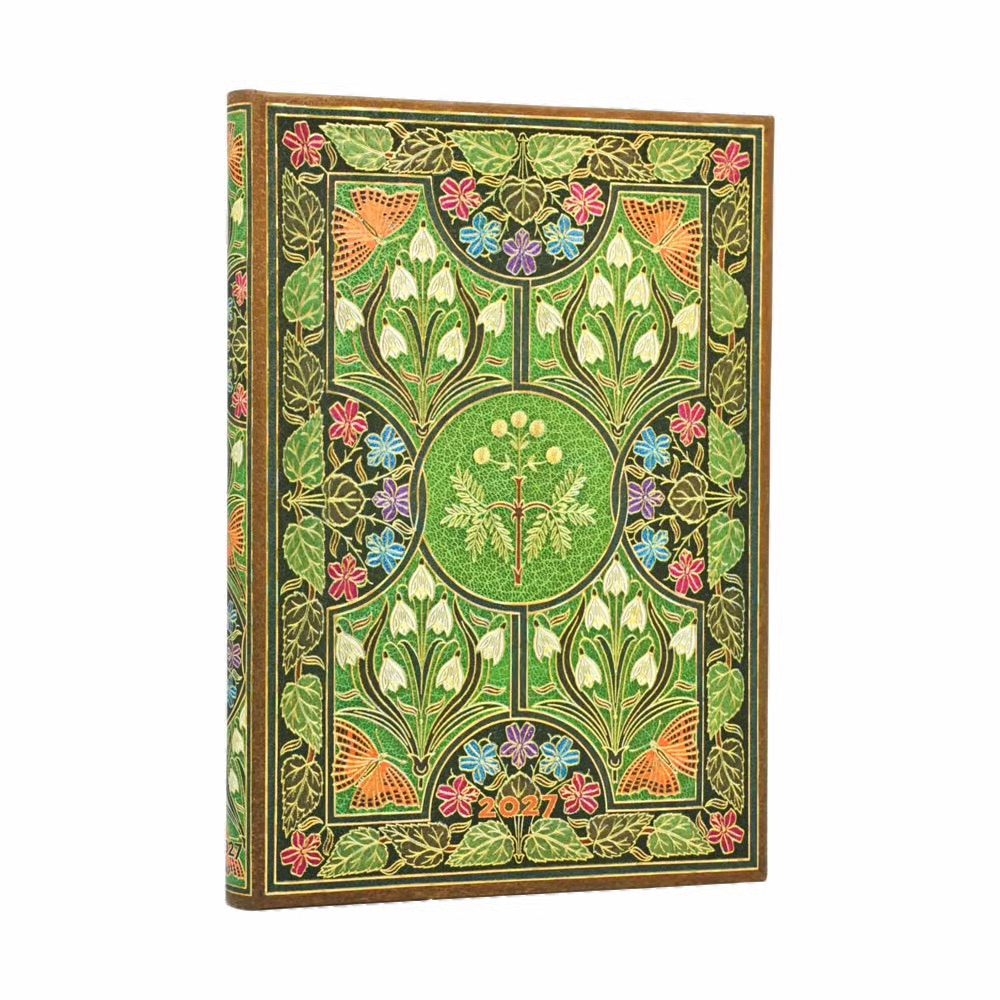 Paperblanks 2027 Blühende Poesie Hardcover Midi Verso 12-Monatskalender