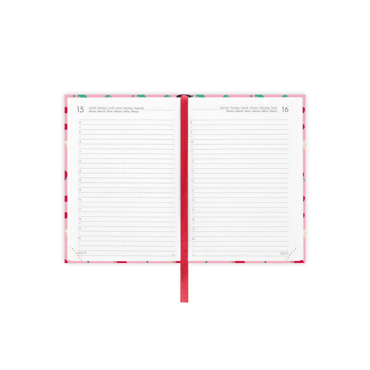 LEGAMI 16-Monats Tagesplaner 2027 - Pink Teddy Bear - Small