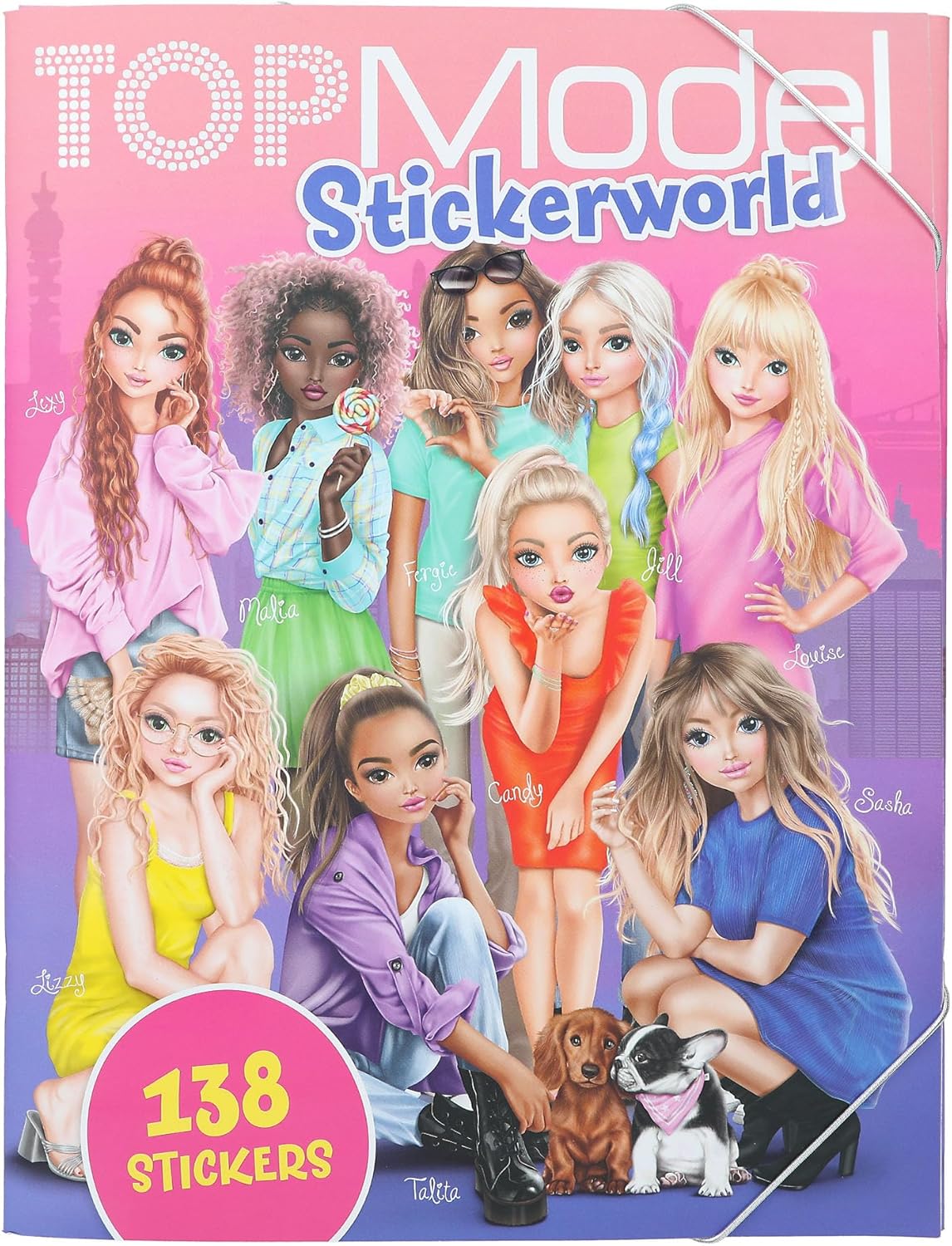 TOPModel 12702 Stickerworld - Stickerbuch mit 20 Hintergrundseiten, inkl. 138 Aufkleber