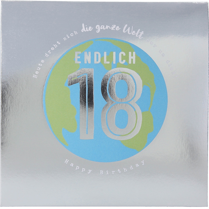 Musik Pop-Up Karte 002 - Endlich 18, Happy Birthday Musik Pop-Up Karte 002 - Endlich 18, Happy Birthday