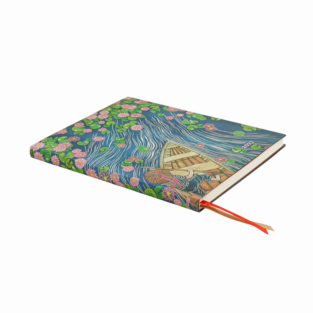 Paperblanks 2027 Fluss der Lotusblüten Softcover Ultra Vertikal 12-Monatskalender