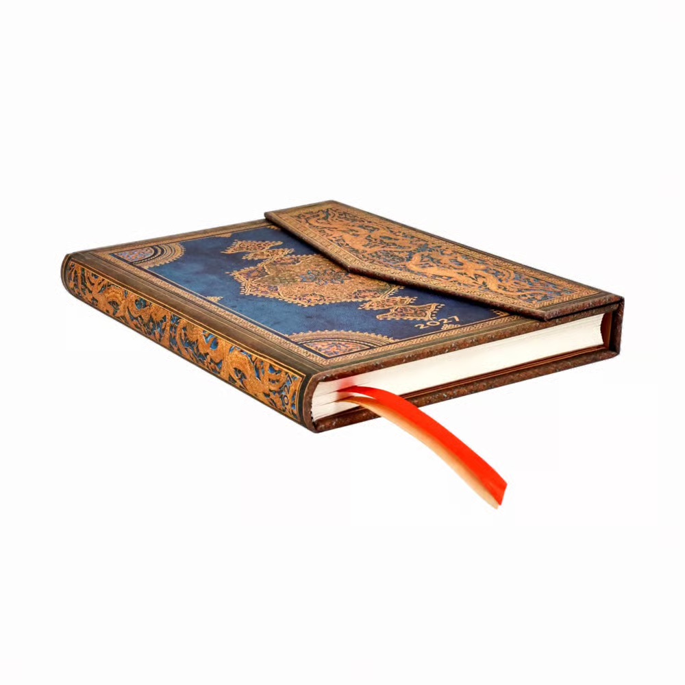 Paperblanks 2027 Safawidisch Indigo Hardcover Midi Vertikal 12-Monatskalender